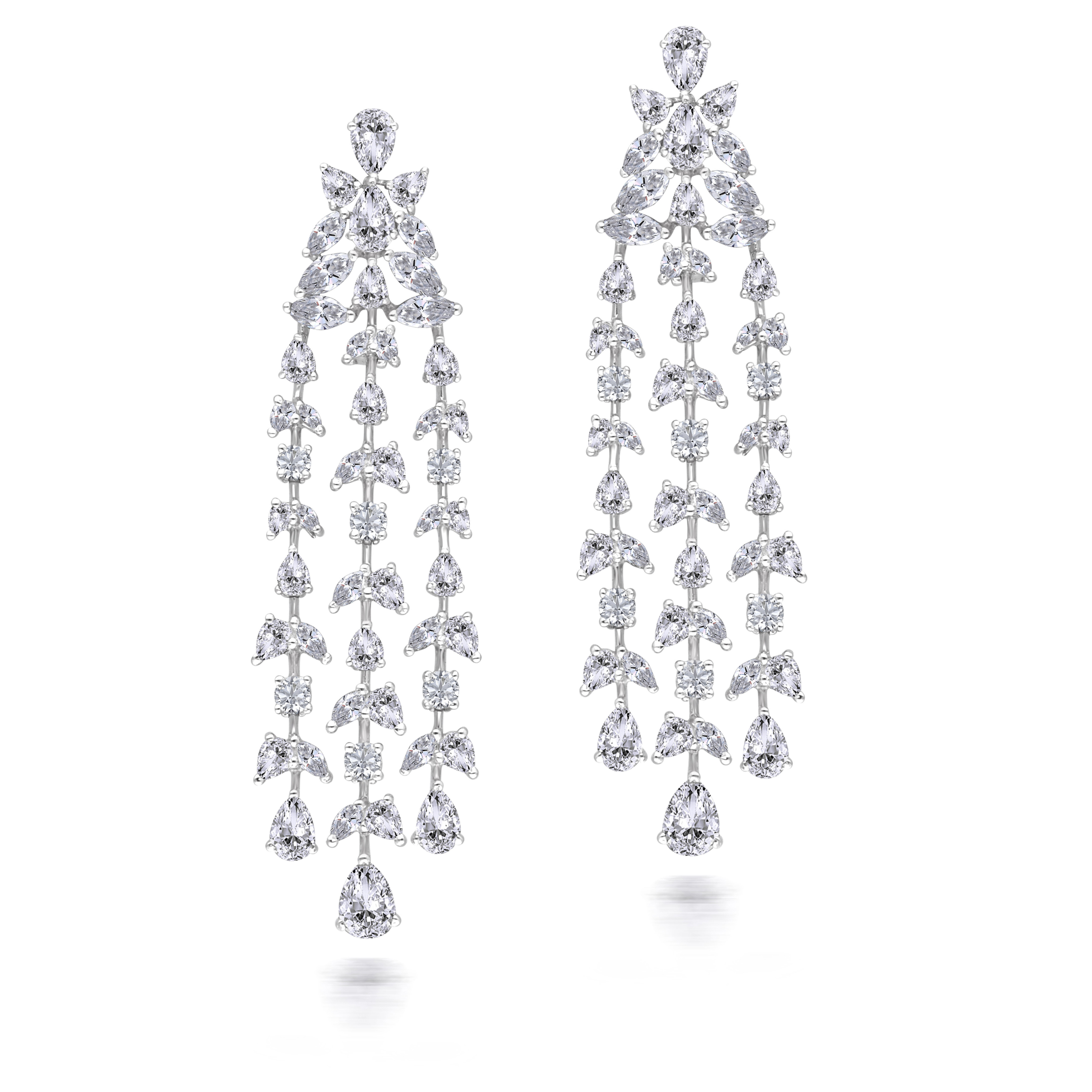 Earrings in White Swarovski Zirconia Stones